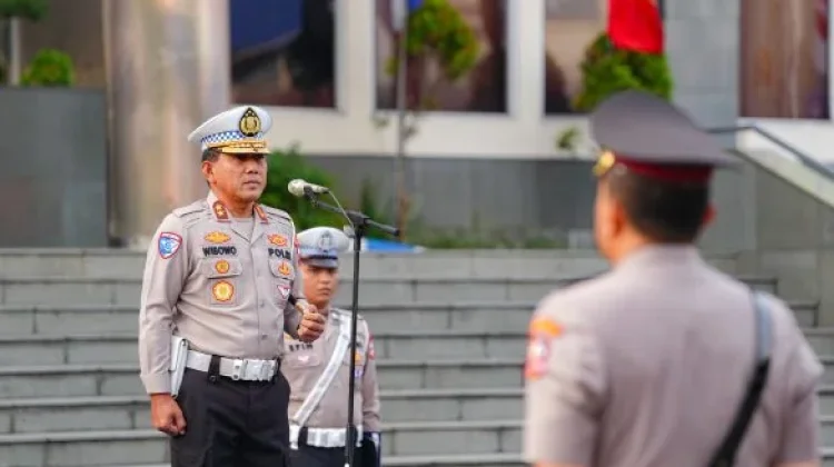 Kakorlantas Pimpin Sertijab Pejabat Utama, Tekankan Kekompakan Personel