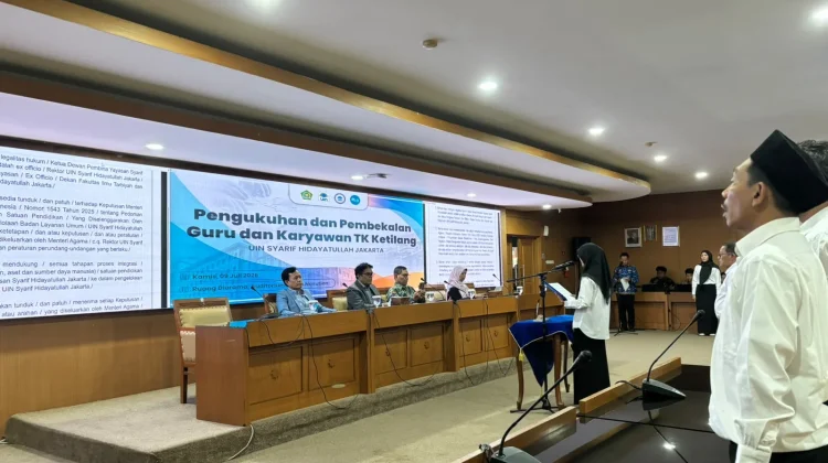 Rektor UIN Kukuhkan Guru dan Karyawan TK Ketilang, Siapkan Pengembangan Daycare