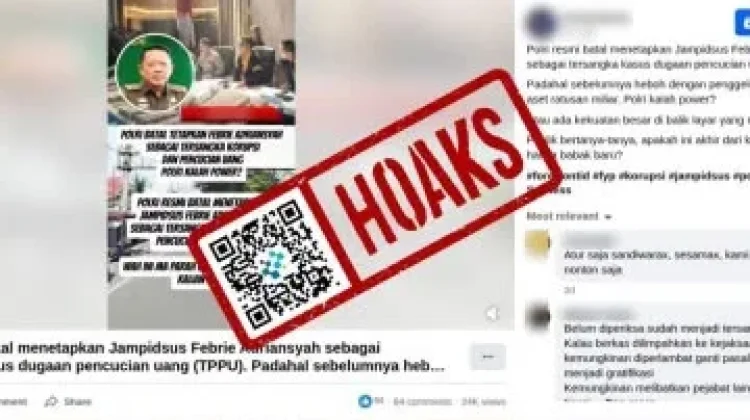 [Hoaks] Polri Batal Tetapkan Febrie Adriansyah Sebagai Tersangka