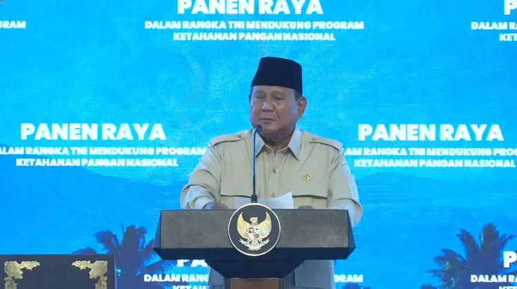 Presiden Prabowo Apresiasi Panen Raya TNI di 43 Titik se-Indonesia