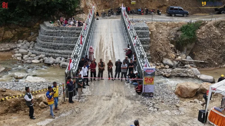 Jembatan Bailey Wih Kanis Kembali Difungsikan, Konektivitas Aceh Kembali Pulih