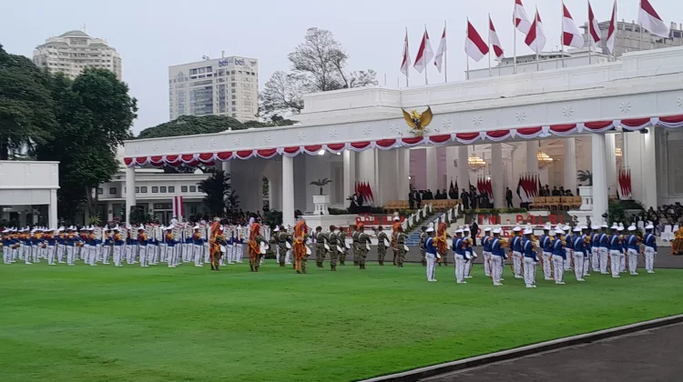 Suasana Khidmat Warnai Persiapan Praspa TNI-Polri di Istana Merdeka Jakarta