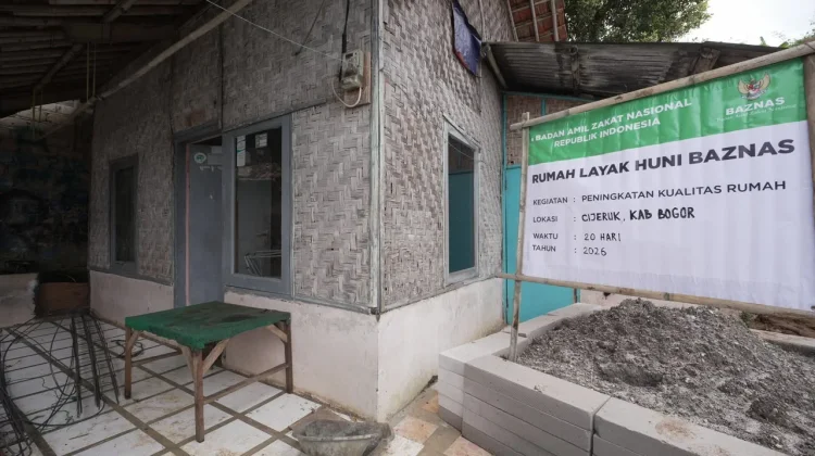 BAZNAS Renovasi Rumah Mustahik Lansia di Bogor, Hadirkan Hunian Layak