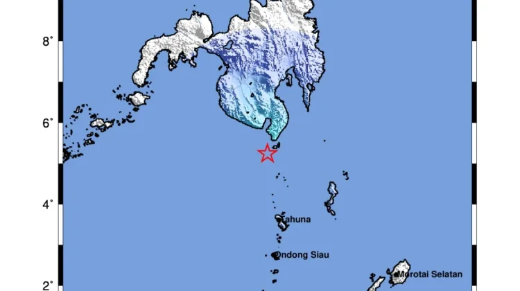 Gempa Tektonik M5.3 Getarkan Kepulauan Sangihe Sulut