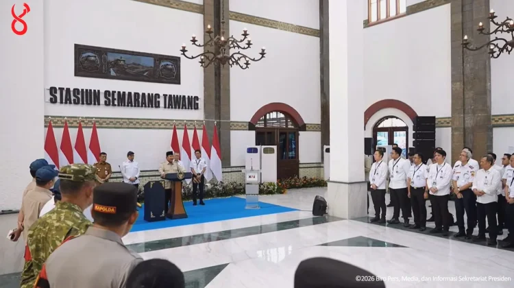 Presiden Prabowo Resmikan Revitalisasi Cagar Budaya Stasiun Semarang Tawang