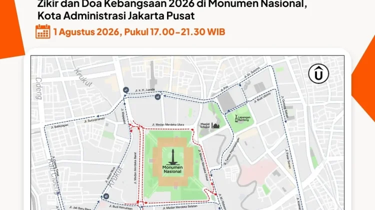 Ada Zikir dan Doa Kebangsaan di Monas Malam Ini, Cek Rute Alternatifnya