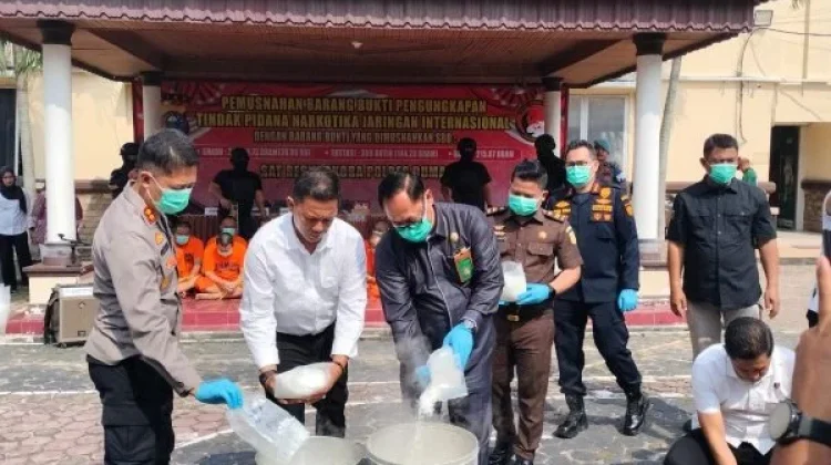 Polres Dumai Gagalkan Peredaran Narkoba Internasional, Selamatkan 155 Ribu Jiwa