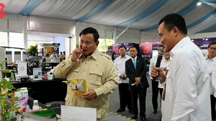 Presiden Prabowo Jajal Injak Genteng hingga Cicipi Keripik Hasil Riset BRIN