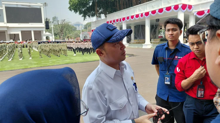 Menteri Prasetyo Pantau Gladi Pasukan Upacara