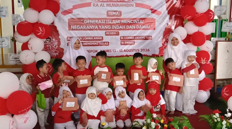 Langkah Kecil, Jiwa Merdeka: Cerita Anak-Anak RA Al Muwahhidin Depok Sambut HUT RI