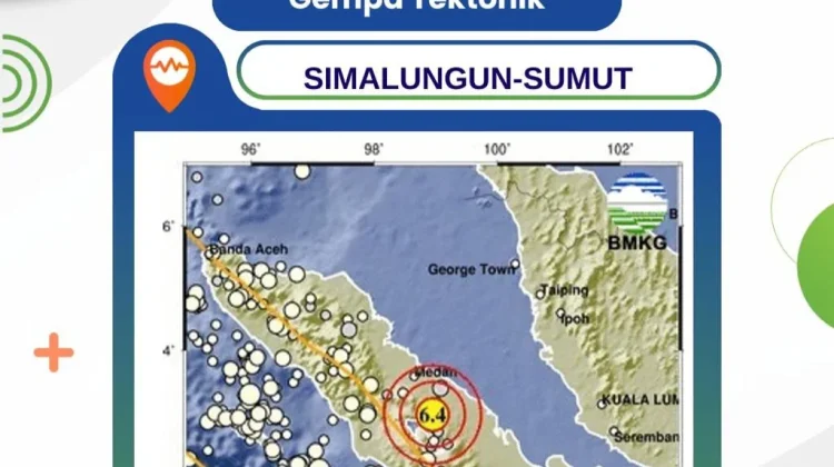 Gempa M 6,4 Guncang Simalungun Sumut, BMKG Pastikan Tak Berpotensi Tsunami