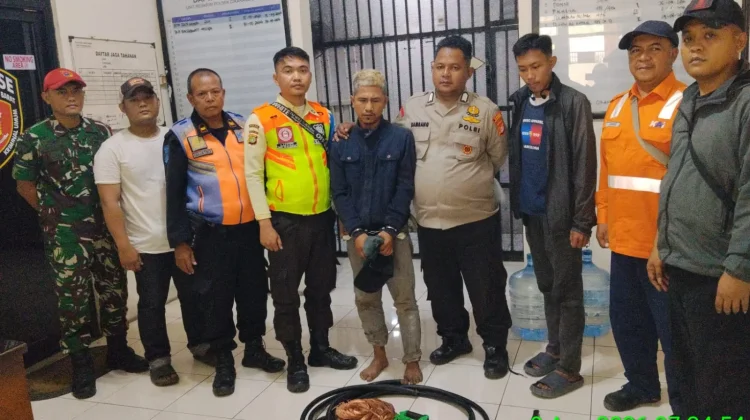 Petugas KAI Services Tangkap Pencuri Kabel Persinyalan di Cikarang