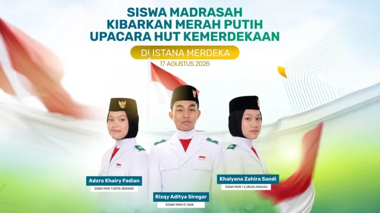 Menteri Agama Bangga Tiga Siswa Madrasah Jadi Paskibraka di Istana Merdeka
