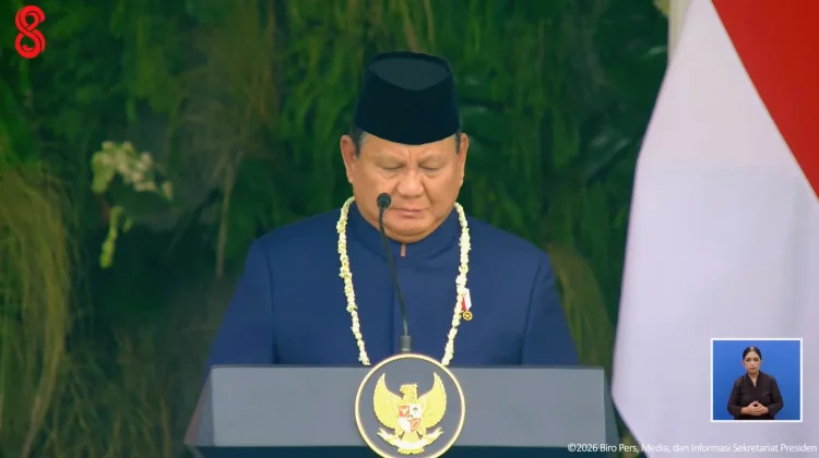 Presiden Prabowo Ajak Masyarakat Doakan Korban Bencana pada Upacara HUT Ke-81 RI