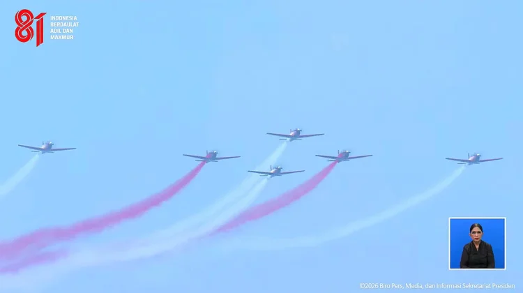 Atraksi 81 Pesawat Tempur TNI Hiasi Langit Jakarta saat HUT RI