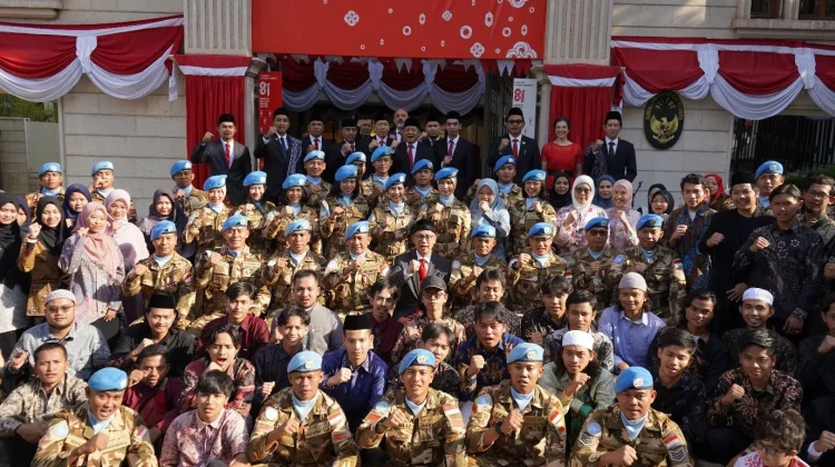 Kebersamaan WNI dan Kontingen Garuda Meriahkan Semarak HUT RI di Beirut