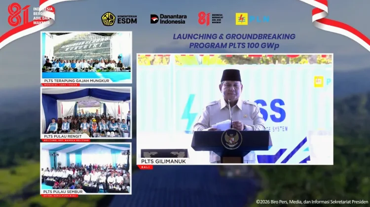 Catat, Ini Daftar Proyek PLTS 100 GWp yang Baru Diresmikan Presiden