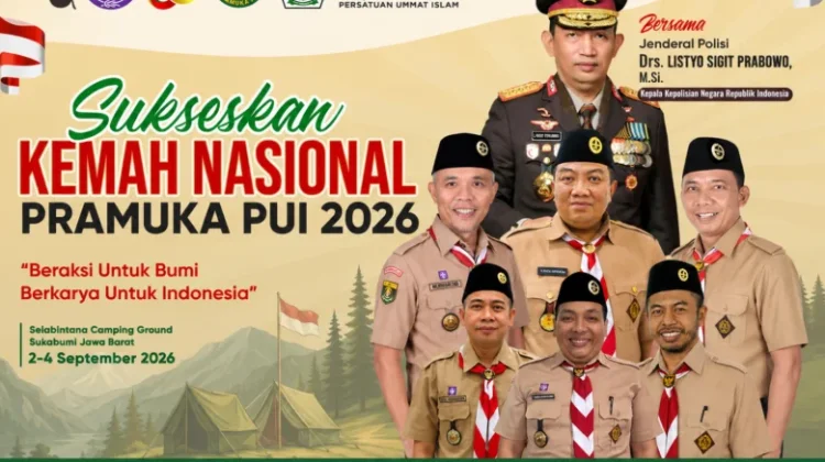 Kemah Nasional Pramuka PUI 2026 Digelar di Sukabumi, Libatkan 5.000 Peserta