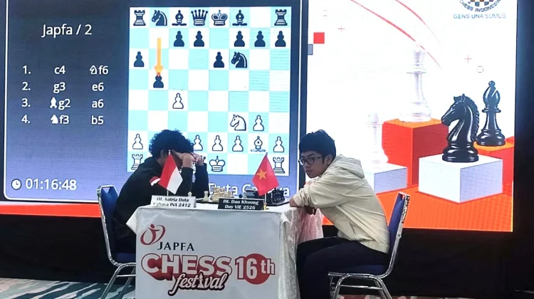 JAPFA Chess Festival 2026: Satria Duta Kembali Ditahan Khuong Dau
