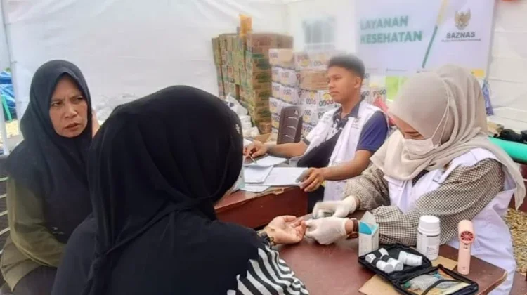 BAZNAS Berikan Layanan Kesehatan Gratis bagi 182 Korban Banjir Parigi Moutong