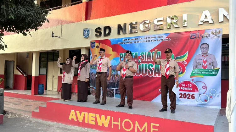 SDN Anyelir 1 Depok Wajibkan Penggunaan Masker Cegah Abu Vulkanik