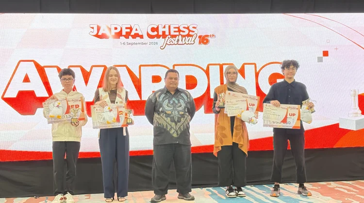 JAPFA Chess Festival 2026 Resmi Berakhir, Khuong Dau dan Xeniya Juara