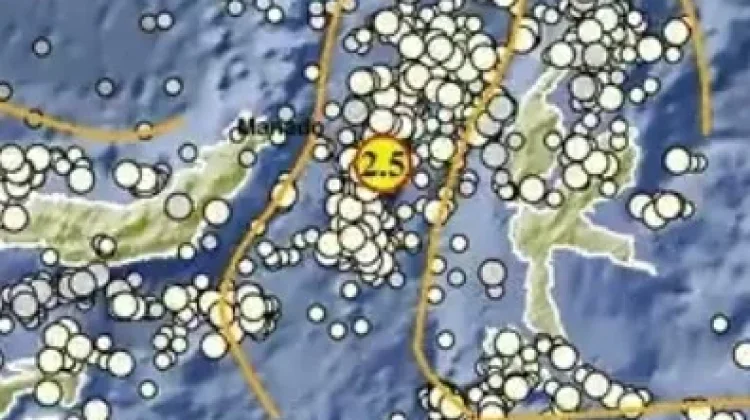 Gempa Magnitudo 2,5 Terjadi 129 Km Barat Laut Ternate