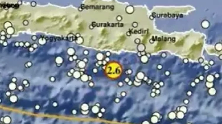 Gempa Magnitudo 2,6 Terjadi 93 Km Barat Daya Trenggalek
