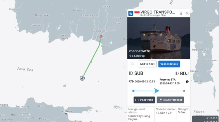 AISITS Ungkap Kronologi KM Virgo Transport 8 sebelum Hilang Kontak
