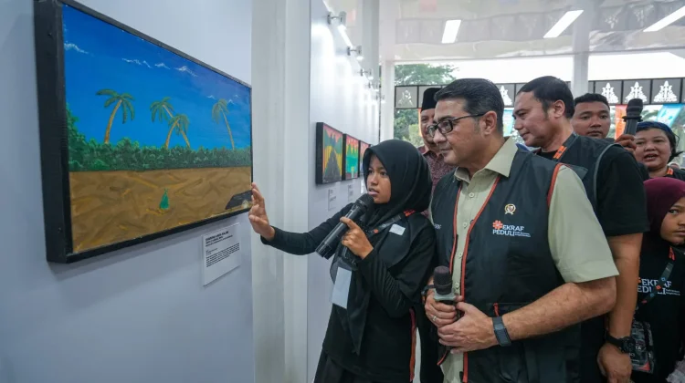 Kemen-Ekraf Bantu Pulihkan Trauma Anak Aceh Tamiang lewat Seni Lukis