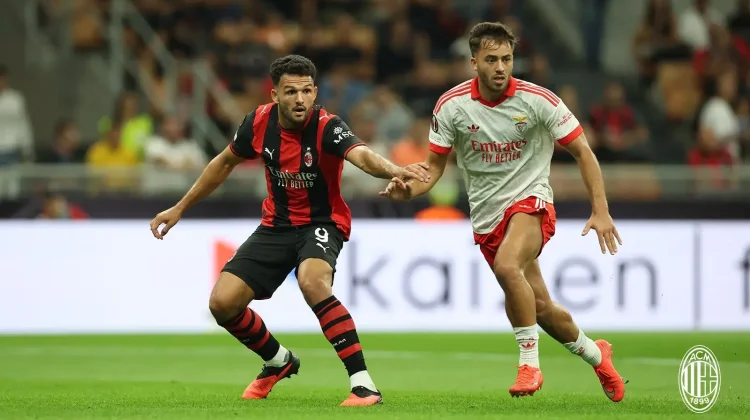 Kemenangan Perdana, Benfica Kalahkan AC Milan Laga Tandang Liga Europa