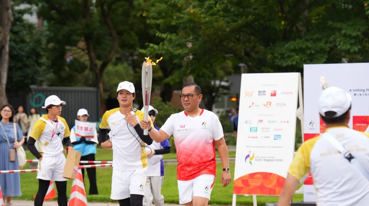 Todotua Pasaribu Ikuti Torch Relay Asian Games Aichi-Nagoya