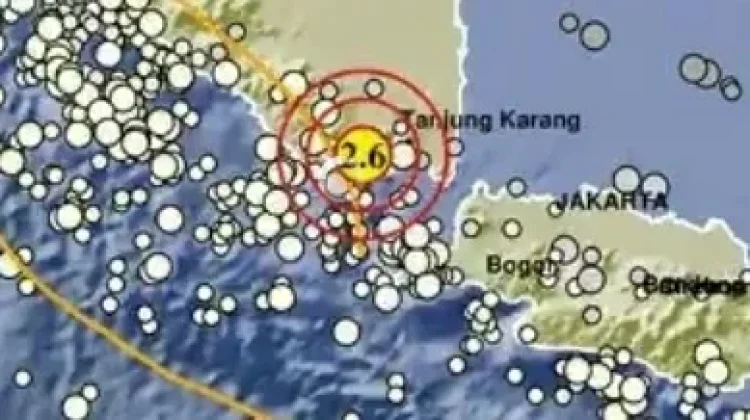 Gempa Magnitudo 2,6 Terjadi di 29 Km Barat Daya Pesawaran Lampung