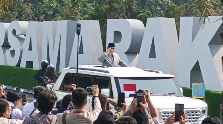 Presiden Prabowo Subianto Tiba di Mabes TNI Hadiri Upacara HUT TNI ke-81