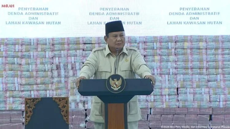 Presiden Prabowo Kembali Menyaksikan Penyetoran Hasil Penindakan Satgas PKH