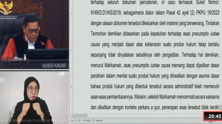 MK Serahkan Persoalan Ijazah Setara SMA Gibran ke Lembaga Lain