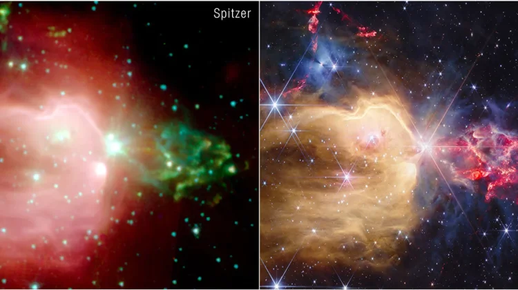 Kelahiran Bintang Penuh Gejolak Terungkap di Nebula NGC 7129
