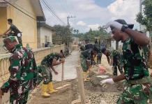 Pulihkan Pendidikan, TNI Perbaiki Sekolah Sungai Liput Aceh Tamiang