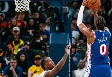Maxey Bersinar, 76ers Hajar Pacers 135-114 di Indianapolis