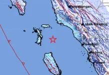 Gempa Magnitudo 5,0 Guncang Barat Daya Pasaman Barat