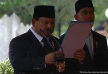 Presiden Prabowo Pimpin Upacara Pemakaman Try Sutrisno
