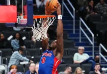 Pistons Tumbangkan Wizards 130-117, Duren Tampil Dominan