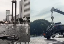 Viral Mobil Nyebur di Kolam Bundaran HI, Begini Reaksi Netizen