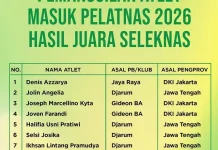 PBSI Panggil Atlet Juara Seleknas 2026 yang Lolos Tahapan Tes Lanjutan ke Pelatnas