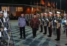 Presiden Melepas Kepulangan PM Anwar Ibrahim di Halim