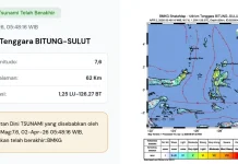 Peringatan Dini Tsunami Pasca Gempa M7,6 di Sulawesi Utara Resmi Berakhir
