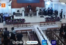Ibadah Jumat Agung GMIM Sentrum Manado Dipadati Jemaat Pascagempa