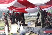 Jenazah Mayor Zulmi Dikebumikan di TMP Cikutra, Panglima TNI Pimpin Upacara