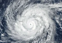 Satelit Suomi NPP Tangkap Potret Topan Super Sinlaku