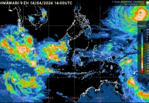 Prakiraan Cuaca Ibu Kota Provinsi se-Indonesia, 14 April